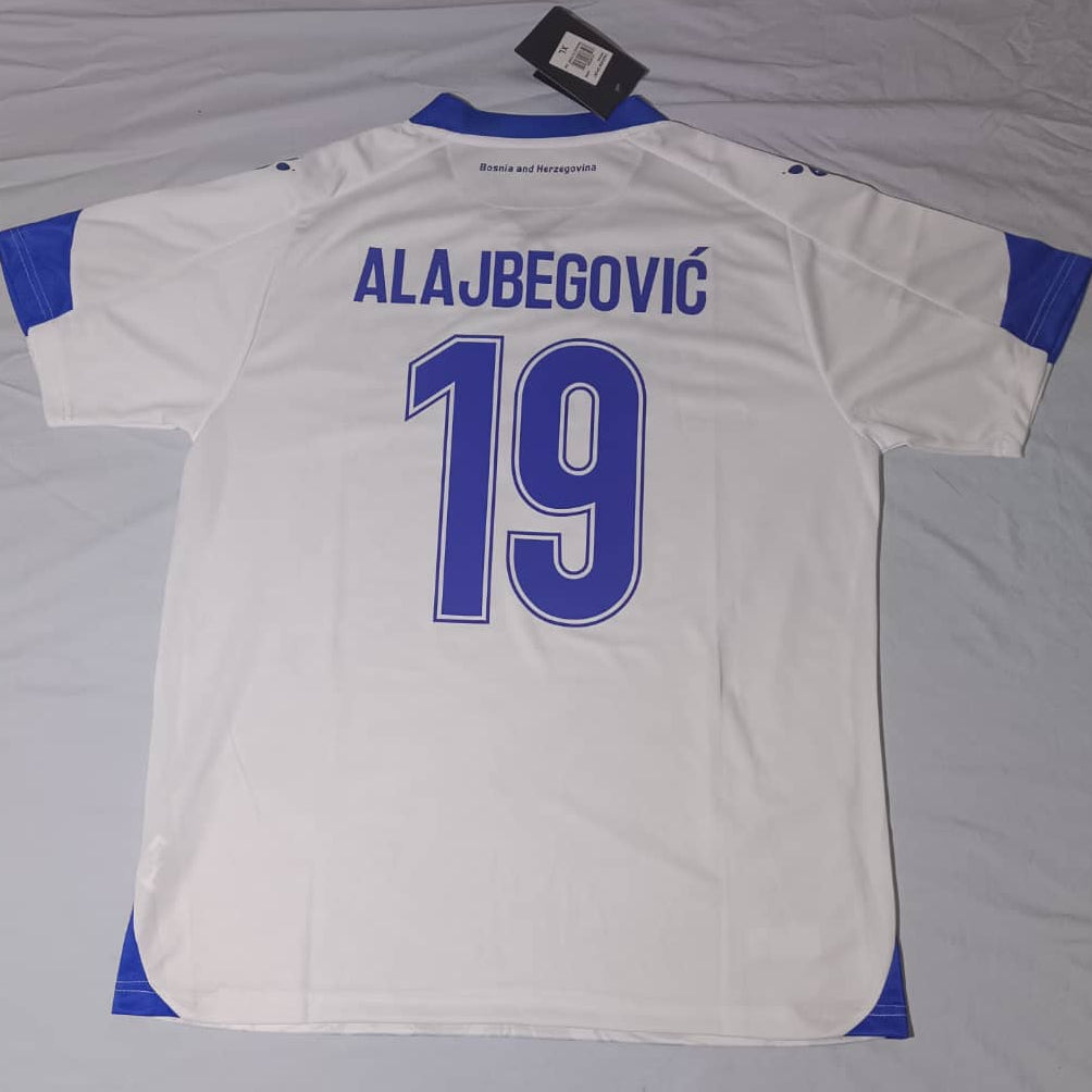 ALAJBEGOVIĆ 19 Bosnia and Herzegovina Away (White) Shirt 2024-2026